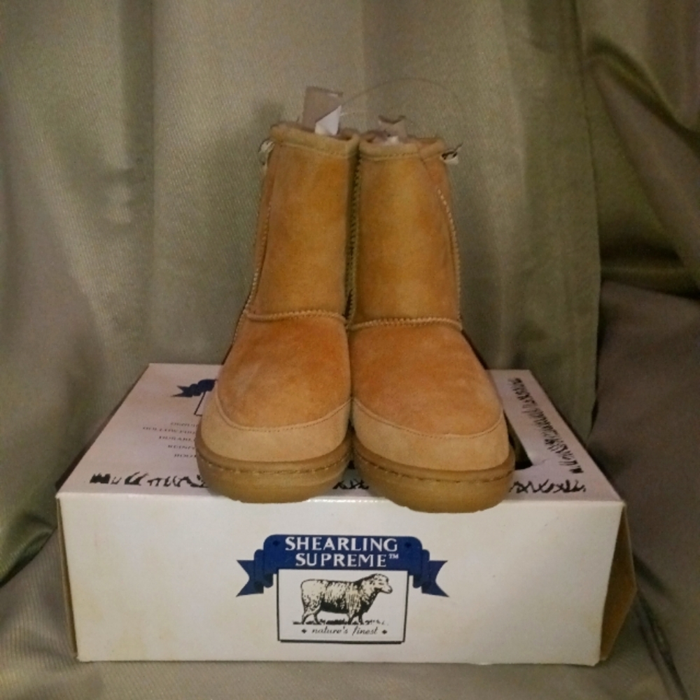 Nature's Finest Shearling Supreme - Tan Sheepskin Boots - Women's Size 7 - Mens